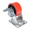 Vestil Polyurethane Swivel With Brake Caster 4 In. Diameter x 2 In. Width 792 Lb. Capacity Red/Black CST-VE-4X2PU-SWB - alternate 2